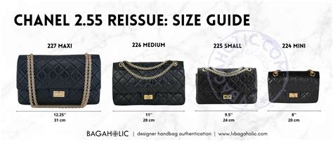 chanel bag sizes